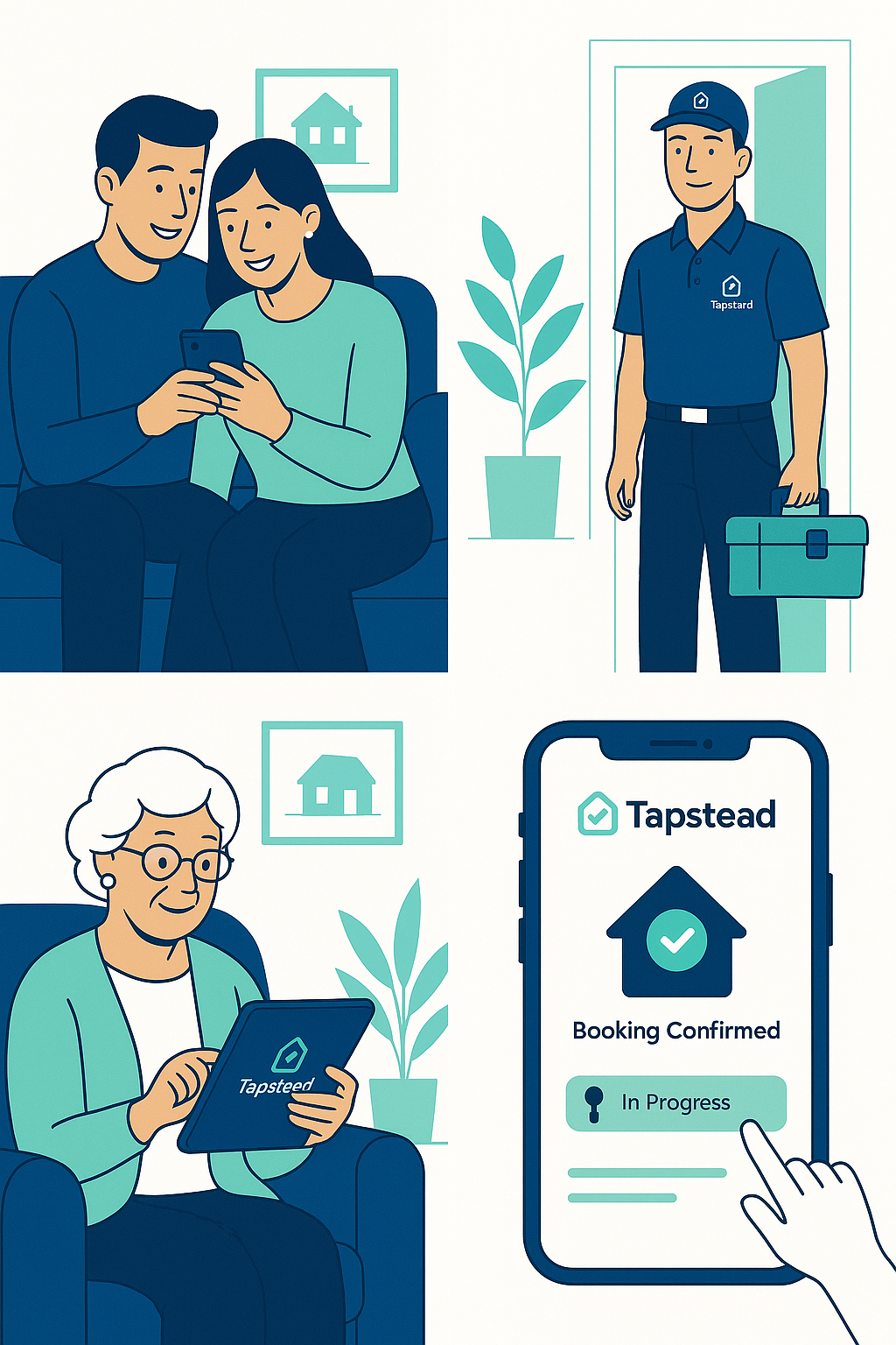 Booking process illustration